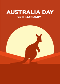 Kangaroo Silhouette Flyer Image Preview