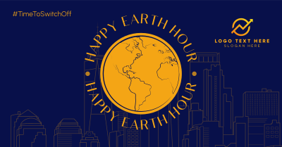 Earth Hour Lineart Facebook ad Image Preview