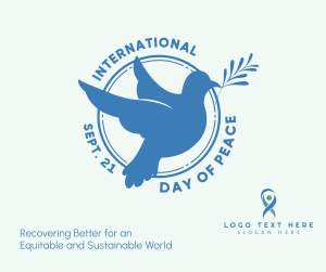 Day Of Peace Dove Badge Facebook post Image Preview