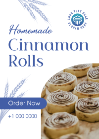 Homemade Cinnamon Rolls Poster Design