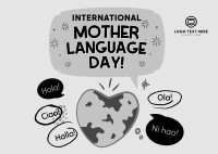 World Mother Language Postcard Image Preview