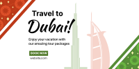 Dubai Travel Booking Twitter Post Design