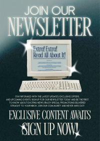 Retro Minimalist Newsletter Flyer Preview