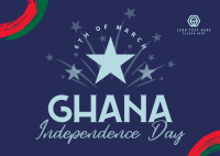 Ghana Independence Celebration Postcard Design