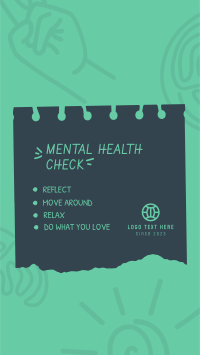 Mental Health Checklist Instagram Story Design
