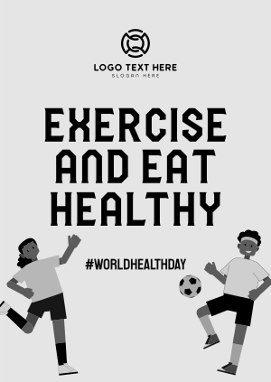 Exercise & Eat Healthy Poster Image Preview