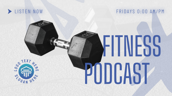 Modern Fitness Podcast Facebook Event Cover Design
