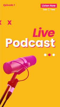 Live Podcast Instagram story Image Preview