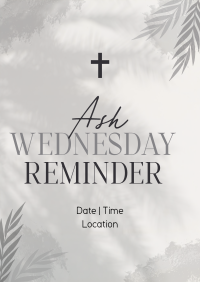 Ash Wednesday Reminder Flyer Design
