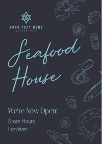 Seafood Minimalist Script Flyer Image Preview
