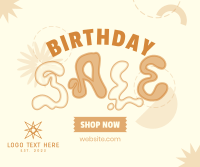 Hippie Birthday Sale Facebook Post Design