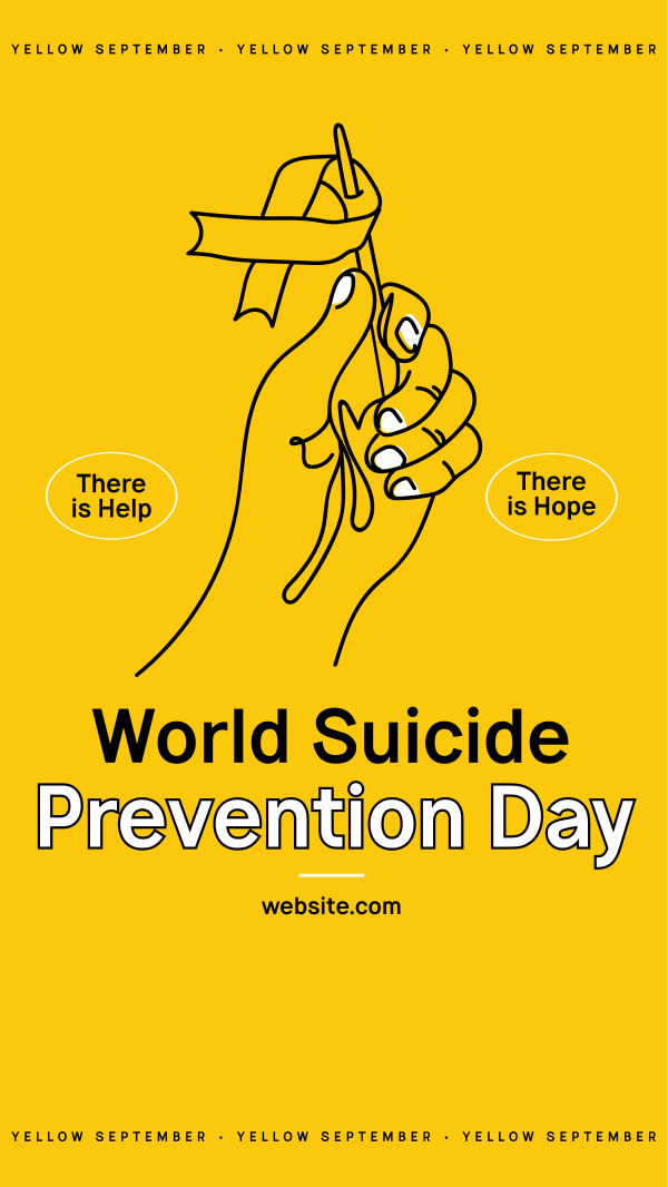 Suicide Prevention Flag Instagram Story Design