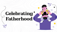 Doodle Happy Dad's Day Facebook Event Cover Image Preview