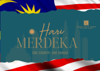 Malaysia Day Postcard Design