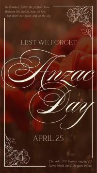 Elegant Anzac Day Instagram reel Image Preview