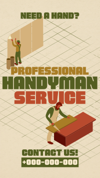 Isometric Handyman Services Instagram Reel Preview