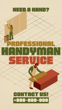 Isometric Handyman Services Instagram Reel Design