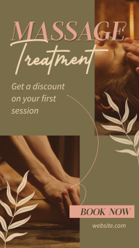 Relaxing Massage Treatment Instagram Story Design