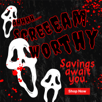 Scream Worthy Discount Instagram Post Design