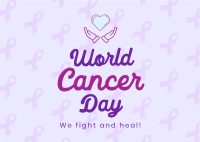Worldwide Cancer Fight Postcard Design