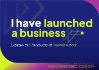 Business Launch Announcement Postcard Design