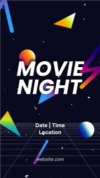 Movie Night Retro Instagram story Image Preview
