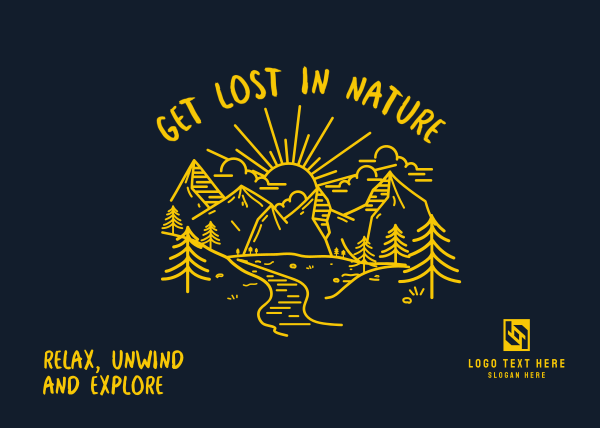 Lost In Nature Postcard Design Image Preview
