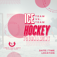 Sporty Ice Hockey Tournament Instagram post Image Preview