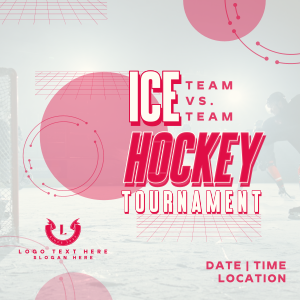 Sporty Ice Hockey Tournament Instagram post Image Preview