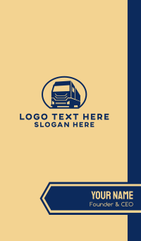 Big Cargo Truck Business Card Design