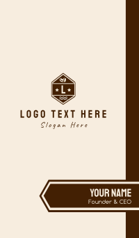 Vintage Cafe Lettermark  Business Card Design