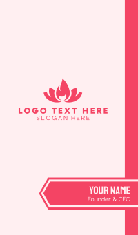 Pink Fire Lotus Business Card Design