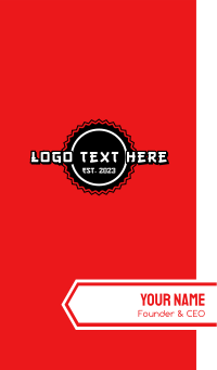 Chinese Textmark Badge Business Card Design