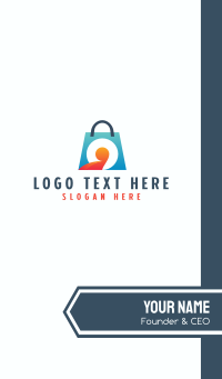 Shopping Bag Letter O Business Card Design