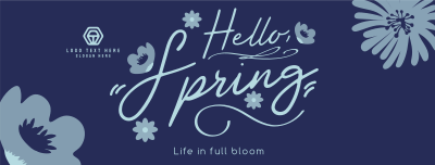 Hello Spring Greeting Facebook cover Image Preview