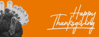Orange Thanksgiving Turkey Facebook cover Image Preview