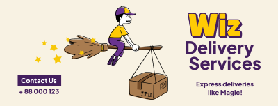 Wiz delivery services Facebook cover Image Preview