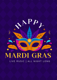 Mardi Gras Party Poster Design