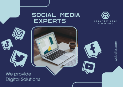 Social Media Experts Postcard Image Preview