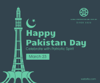 Happy Pakistan Day Facebook Post Design