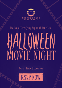 Halloween Movie Night Poster Image Preview