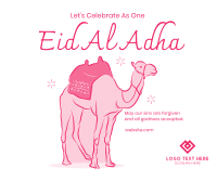 Eid Al Adha Camel Facebook Post Design