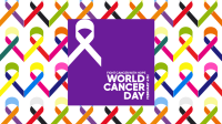Cancer Day Ribbons Facebook Event Cover Design