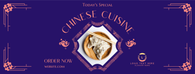 Chinese Cuisine Special Facebook cover Image Preview