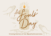 All Souls' Day Postcard Design