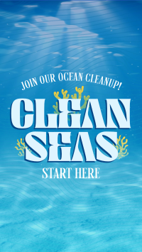 Clean Seas For Tomorrow TikTok Video Design