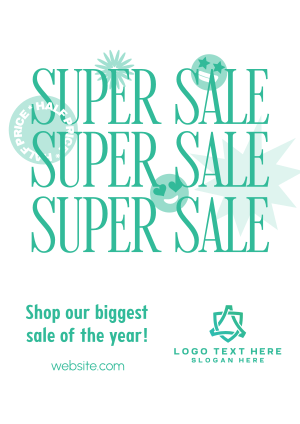 Funky Smiley Super Sale Flyer Image Preview