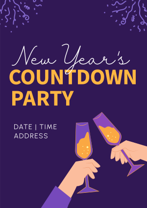 Cheers To New Year Countdown Flyer Image Preview