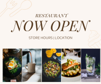 Restaurant Open Facebook Post Design