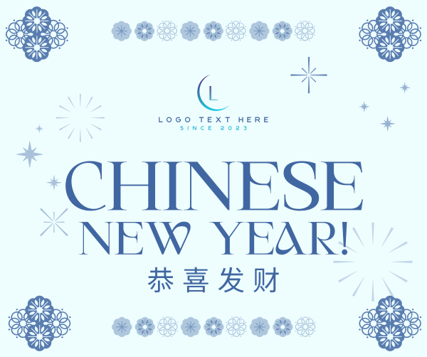 Happy Chinese New Year Facebook Post Design